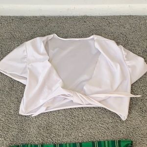 White tie crop shirt